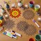 36PCS Stained Glass Mandala Window Clings Kit with 8 Markers – DIY Color Your Own Suncatchers, Holi & Diwali Rangoli Window Art Craft Set for Adults, Seniors & Beginners
